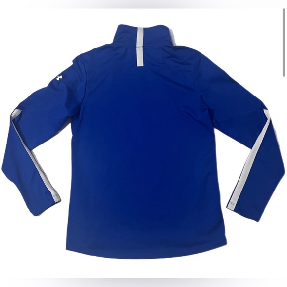 Under Armour Blue Long Sleeve Moisture Wick 1/4 Zip Women Small Reflective Top - Picture 2 of 6